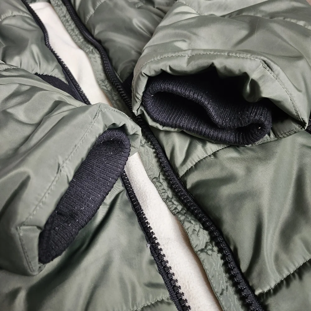 Hudson Girls Winter Coat Olive Green Size L 12/14 - Picture 9 of 12